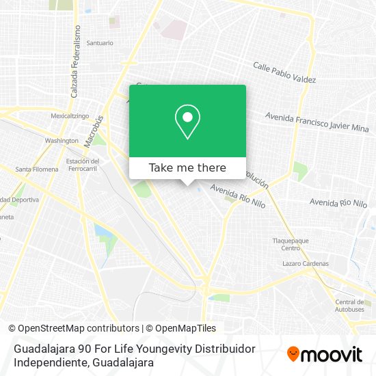 Guadalajara 90 For Life Youngevity Distribuidor Independiente map