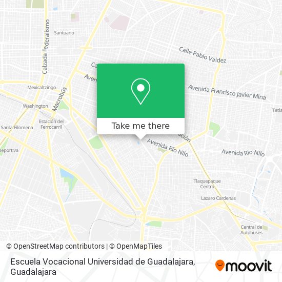 Escuela Vocacional Universidad de Guadalajara map