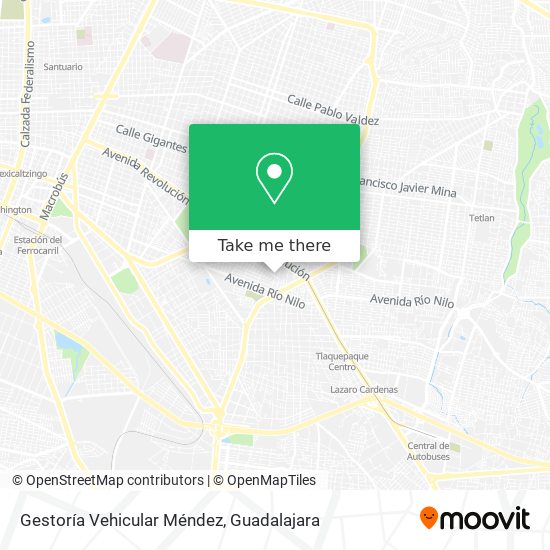 Gestoría Vehicular Méndez map