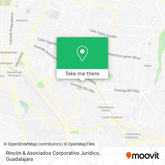 Mapa de Rincón & Asociados Corporativo Jurídico
