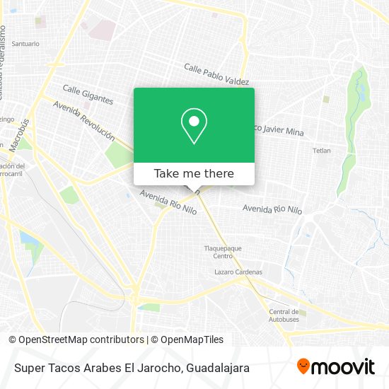 Mapa de Super Tacos Arabes El Jarocho