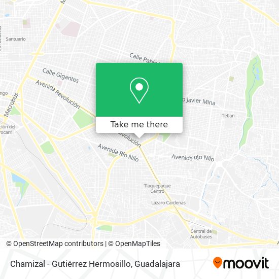Mapa de Chamizal - Gutiérrez Hermosillo