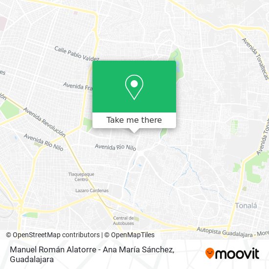 Manuel Román Alatorre - Ana María Sánchez map