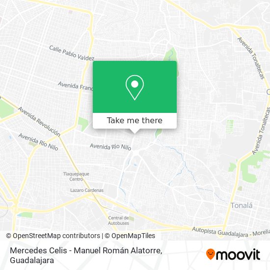 Mapa de Mercedes Celis - Manuel Román Alatorre