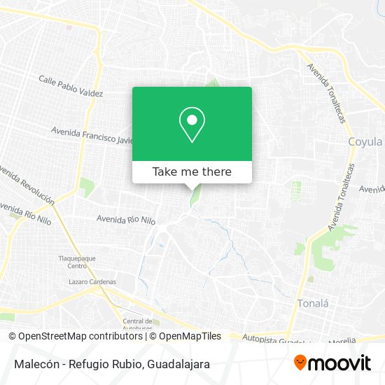 Mapa de Malecón - Refugio Rubio