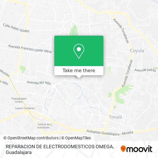 REPARACION DE ELECTRODOMESTICOS OMEGA map