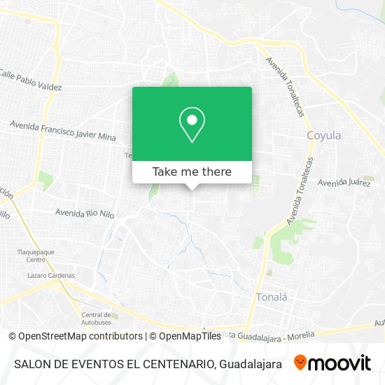 Mapa de SALON DE EVENTOS EL CENTENARIO