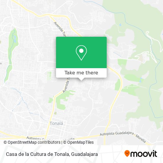 Mapa de Casa de la Cultura de Tonala