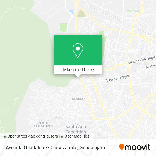 Avenida Guadalupe - Chicozapote map