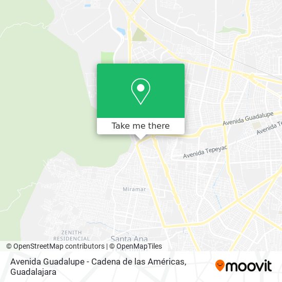 Mapa de Avenida Guadalupe - Cadena de las Américas
