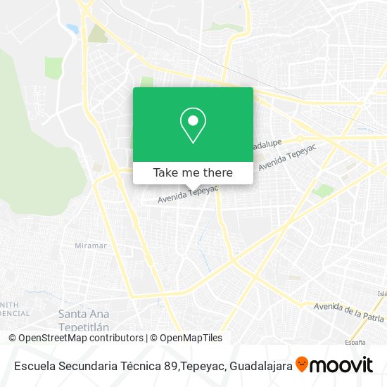 Escuela Secundaria Técnica 89,Tepeyac map