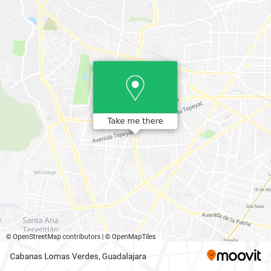 Cabanas Lomas Verdes map