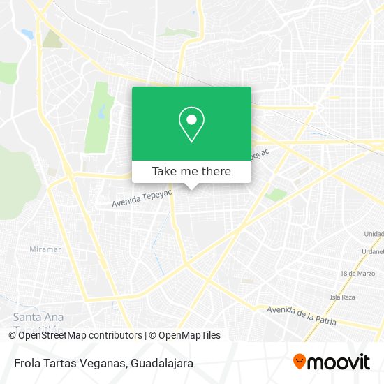 Mapa de Frola Tartas Veganas