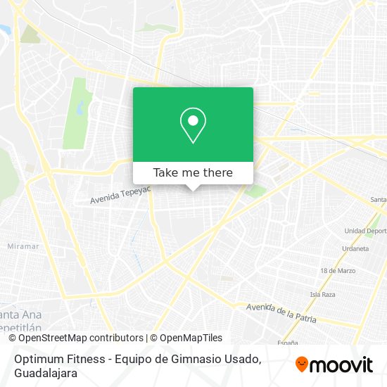 Mapa de Optimum Fitness - Equipo de Gimnasio Usado