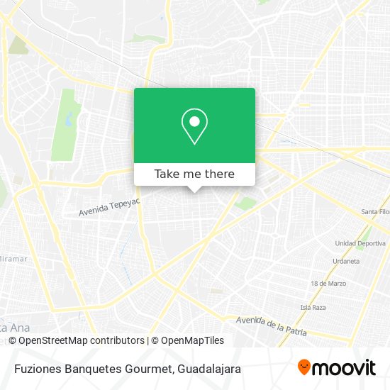Mapa de Fuziones Banquetes Gourmet