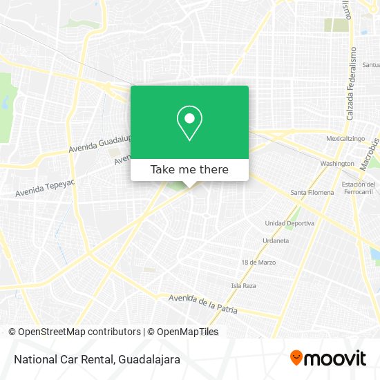 National Car Rental map