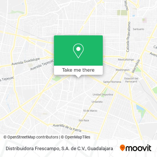Mapa de Distribuidora Frescampo, S.A. de C.V.