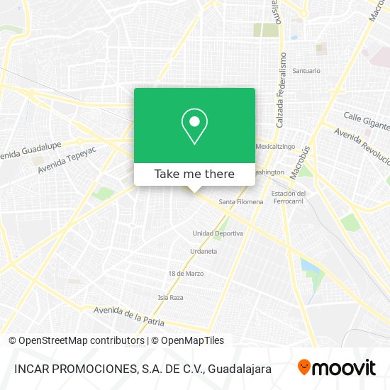 Mapa de INCAR PROMOCIONES, S.A. DE C.V.