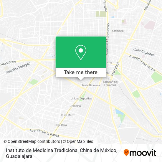 Mapa de Instituto de Medicina Tradicional China de México