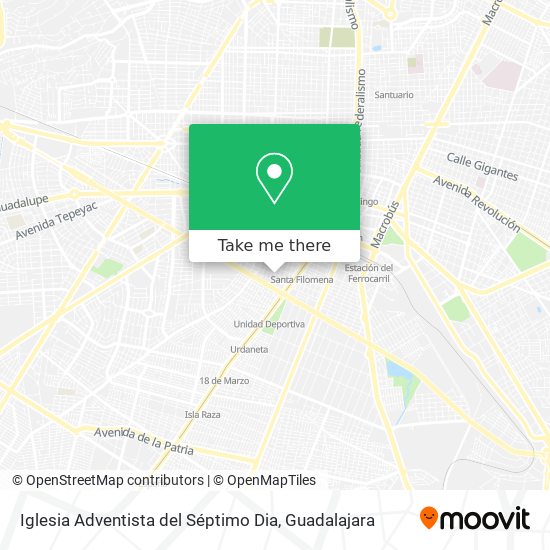 Mapa de Iglesia Adventista del Séptimo Dia