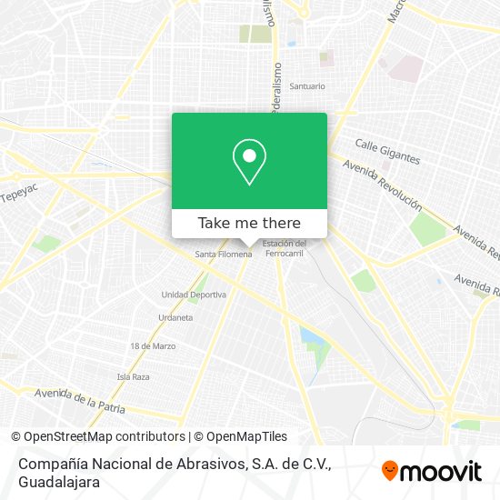 Mapa de Compañía Nacional de Abrasivos, S.A. de C.V.