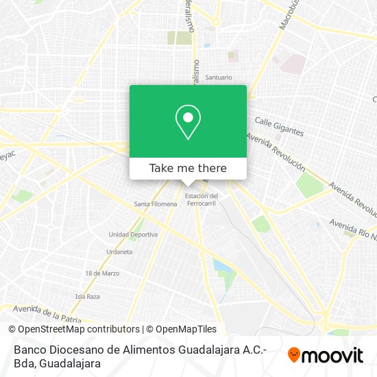 Banco Diocesano de Alimentos Guadalajara A.C.- Bda map