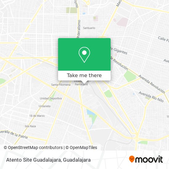 Mapa de Atento Site Guadalajara