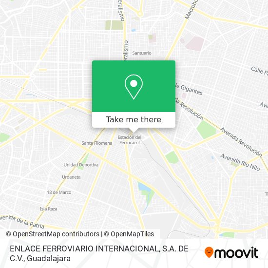 ENLACE FERROVIARIO INTERNACIONAL, S.A. DE C.V. map