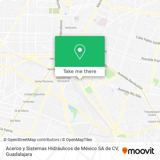 Aceros y Sistemas Hidráulicos de México SA de CV map