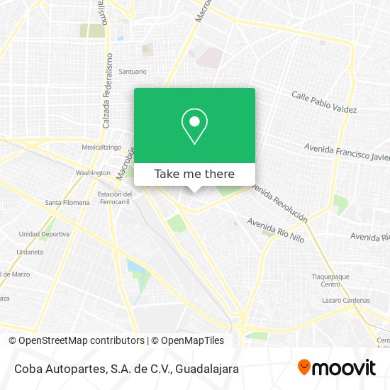 Mapa de Coba Autopartes, S.A. de C.V.