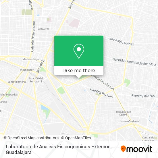 Mapa de Laboratorio de Análisis Fisicoquímicos Externos