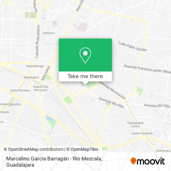Marcelino García Barragán - Río Mezcala map