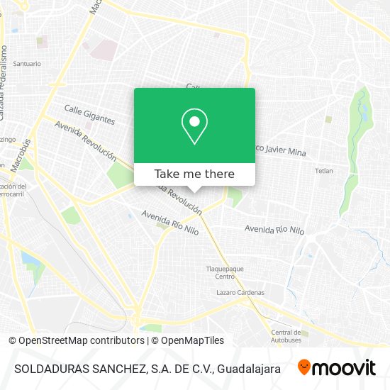 SOLDADURAS SANCHEZ, S.A. DE C.V. map