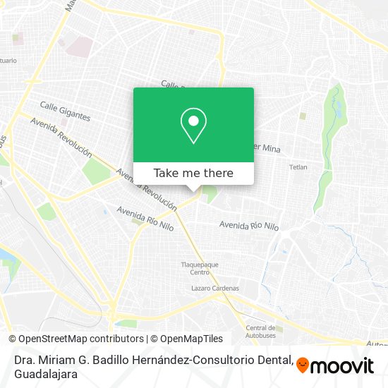 Mapa de Dra. Miriam G. Badillo Hernández-Consultorio Dental