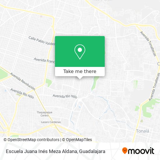Mapa de Escuela Juana Inés Meza Aldana