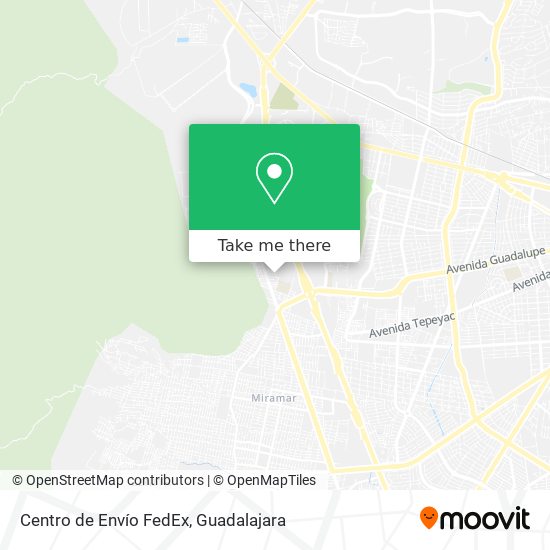 Mapa de Centro de Envío FedEx
