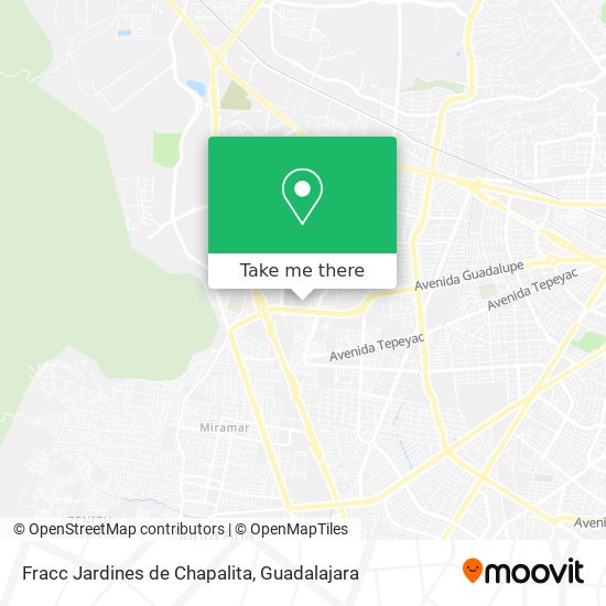 Fracc Jardines de Chapalita map