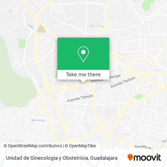 Unidad de Ginecologia y Obstetricia map
