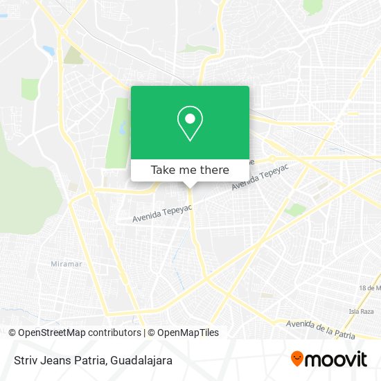 Mapa de Striv Jeans Patria