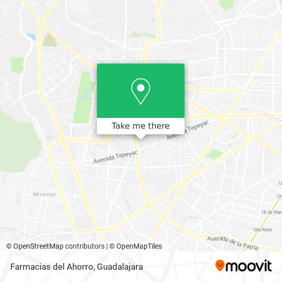 Mapa de Farmacias del Ahorro