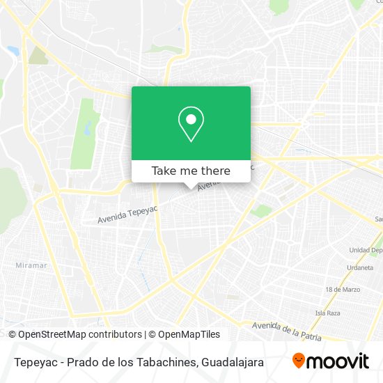 Tepeyac - Prado de los Tabachines map