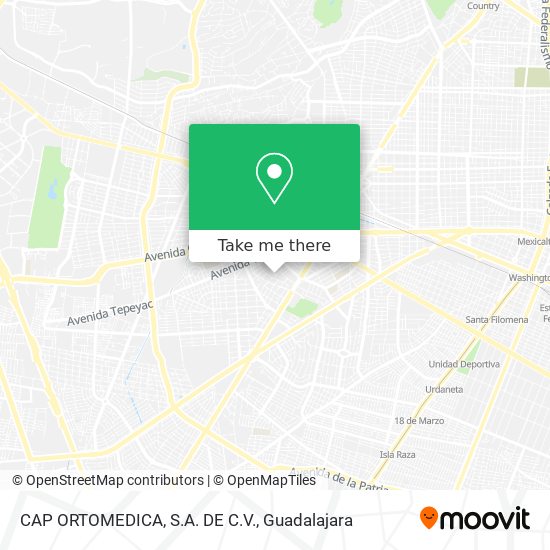 CAP ORTOMEDICA, S.A. DE C.V. map