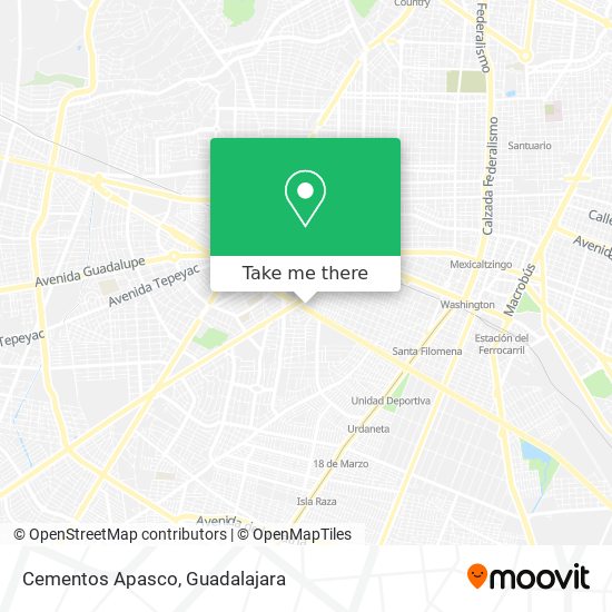 Mapa de Cementos Apasco
