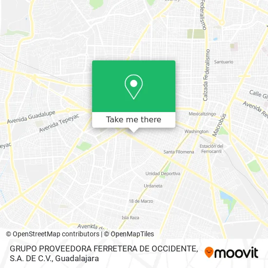 GRUPO PROVEEDORA FERRETERA DE OCCIDENTE, S.A. DE C.V. map