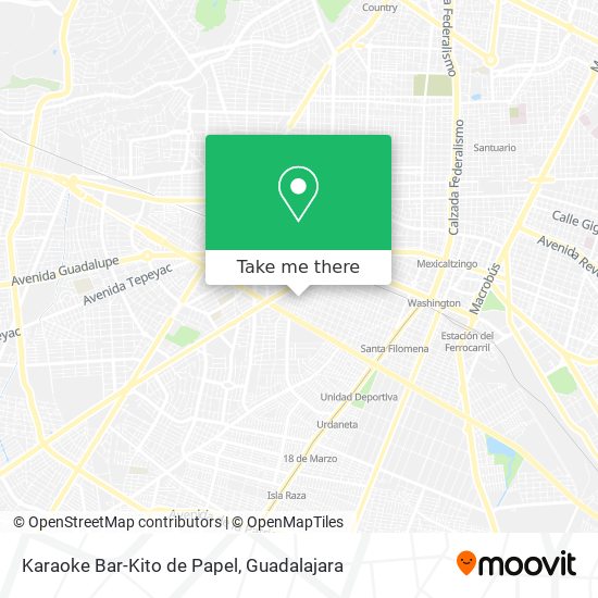 Karaoke Bar-Kito de Papel map