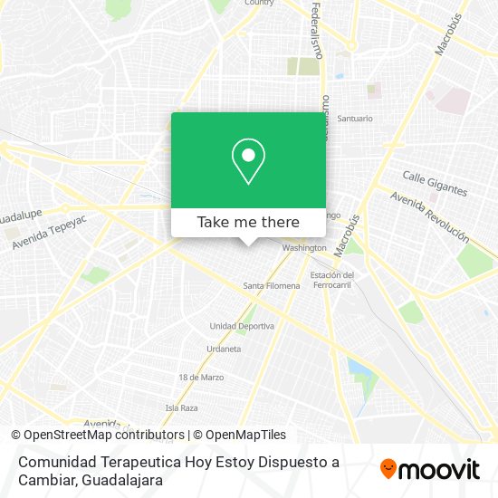 Mapa de Comunidad Terapeutica Hoy Estoy Dispuesto a Cambiar