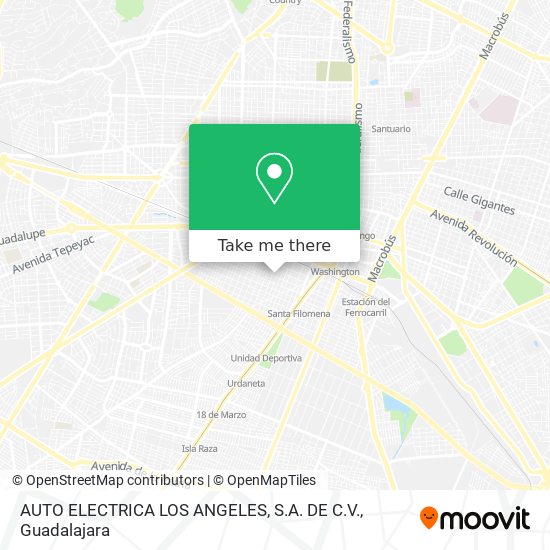 AUTO ELECTRICA LOS ANGELES, S.A. DE C.V. map