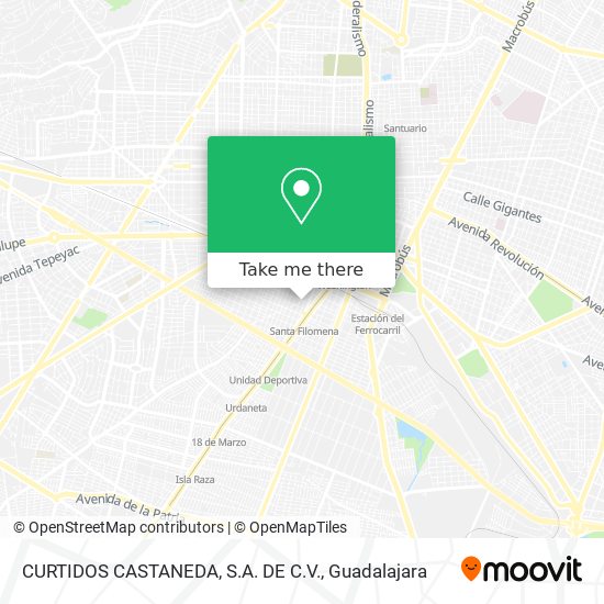 Mapa de CURTIDOS CASTANEDA, S.A. DE C.V.