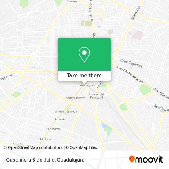 Gasolinera 8 de Julio map