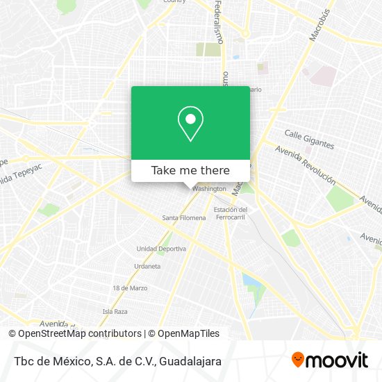 Tbc de México, S.A. de C.V. map
